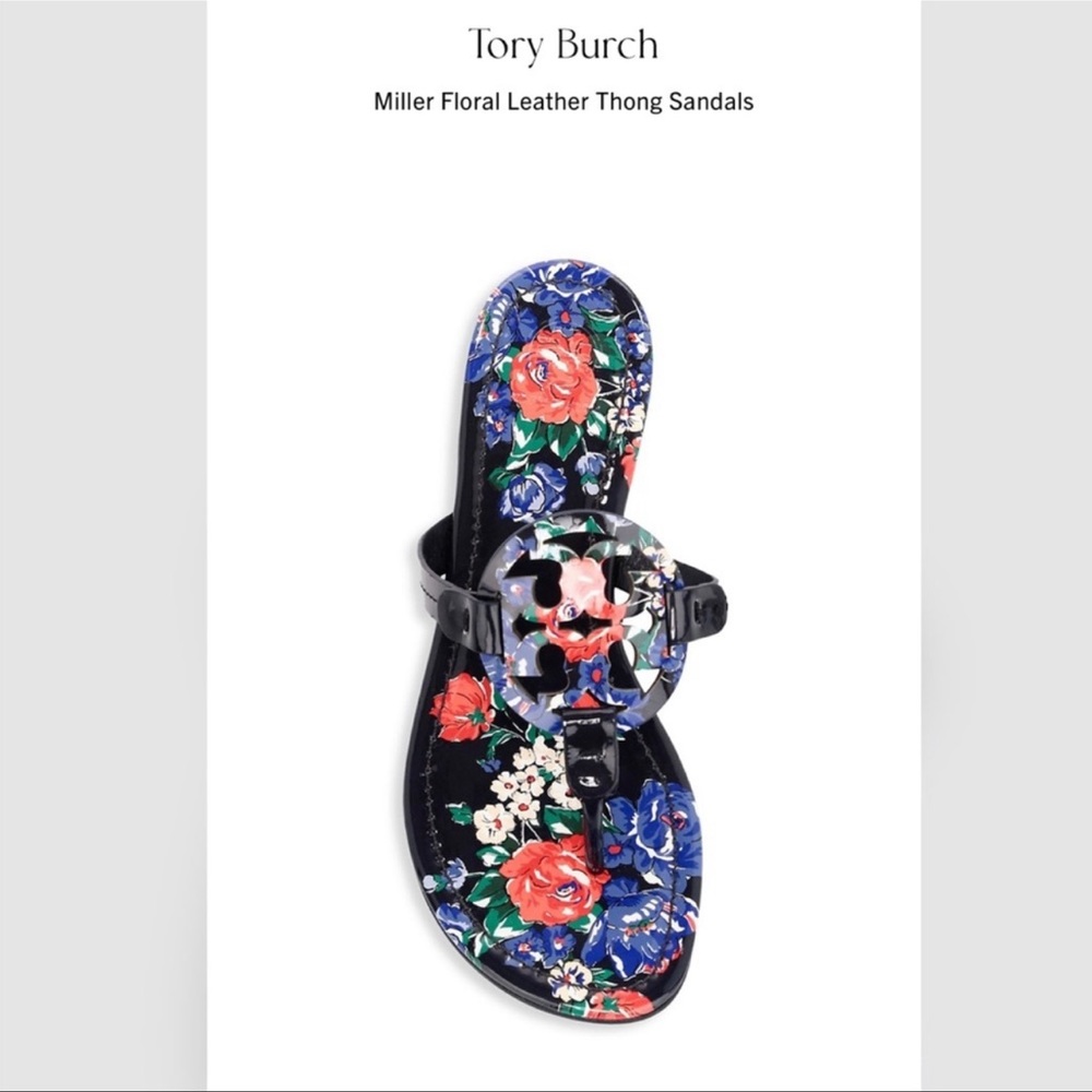 Tory Burch Tea Rose Miller Sandal~~ beautiful floral design